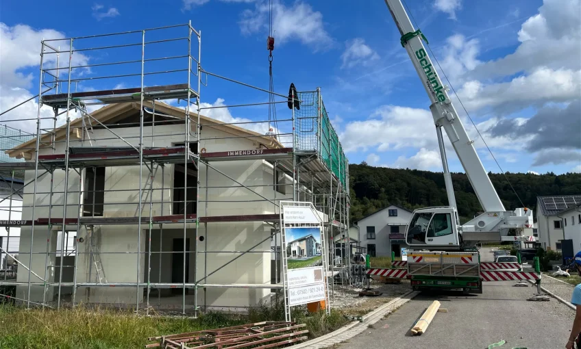 Es hat sich einiges auf der Baustelle in Steißlingen getan. 